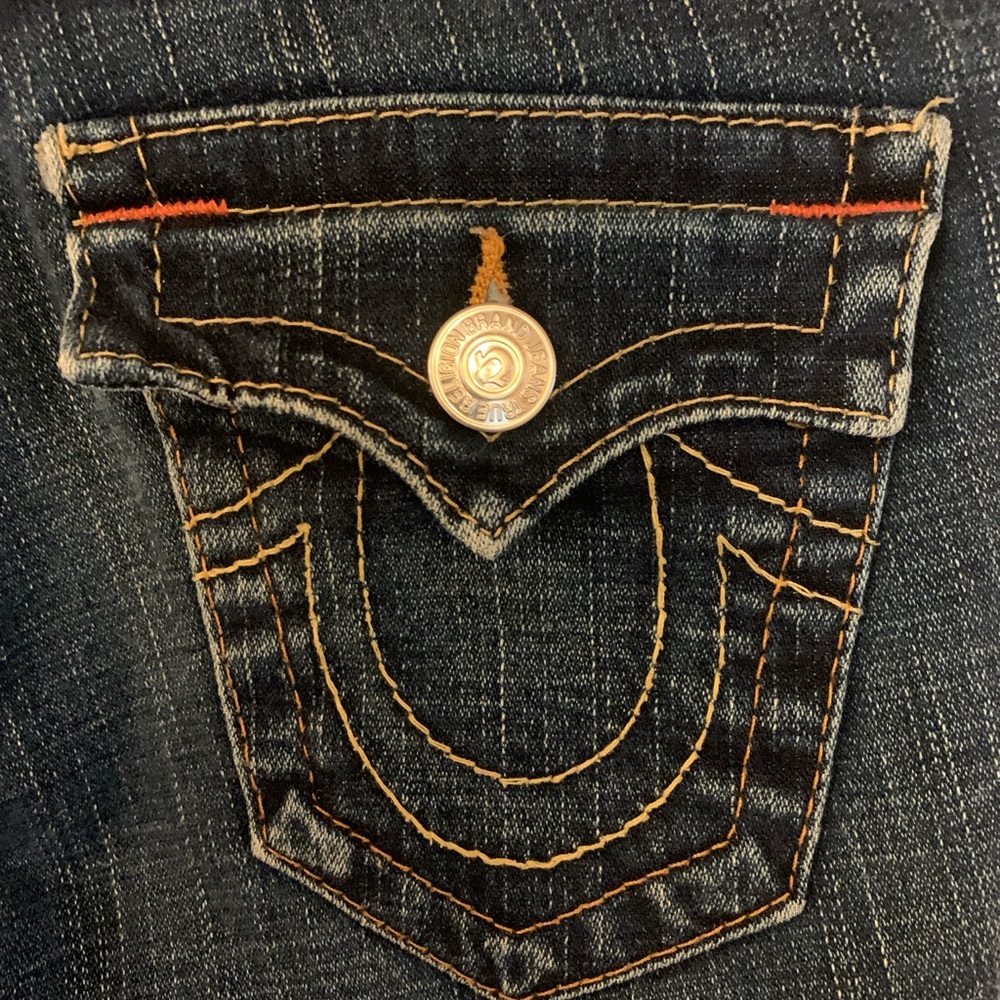 True Religion Dark Blue Denim with Red Label Size 26 - Picture 6 of 8